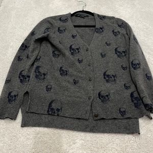 Skull cashmere cardigan